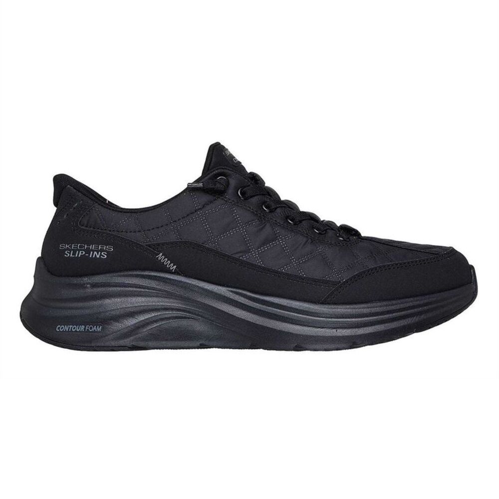 Skechers Mens Quilted Comfort Sneakers / Black